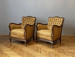 2 elegant stable neo-baroque armchairs