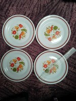 Milk glass plates with French faces