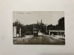 Szombathely, calvary by tram, postcard
