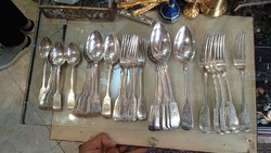 Cutlery set, for 6, without knives, marked beauty.