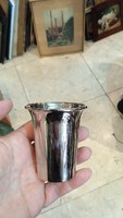 Alpakka keresztelő pohár, vastagon ezüstözve, 12 cm-es.