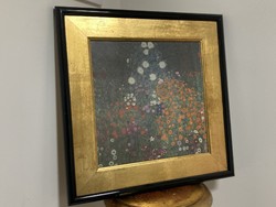Gustav Klimt: Bauerngarden modern kép grafika reprodukció üvegezett keretben #3