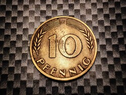 Németország 10 pfennig, 1969 Verdejel F - Stuttgart
