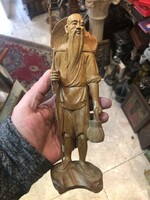 Chinese wooden statue, old, 24 cm high, for collectors.