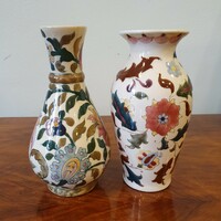Antique faience Fischer vase in pairs or separately.