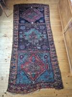 Turkmen hand-knotted antique carpet