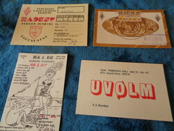 Radio amateur, greeting cards, 4 pcs