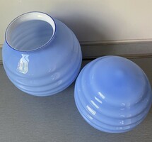 Art deco blue lampshades