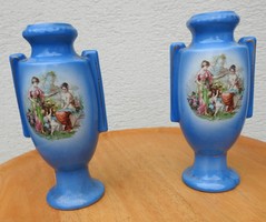 Altwien  jelenetes barokk urna váza páros