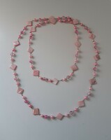 Rózsaszín bizsu nyaklánc - dekoratív