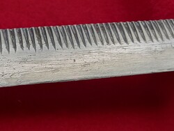 Régi  konyhai eszköz: Antik alpakka/alpacca halas kés, ezüstözött hal pikkelyező kés