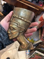 Egyptian bronze wall decoration, 20 cm high, for collectors.