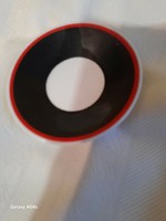 Régi szép tányér fekete piros csíkos