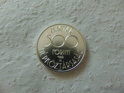 Labdarúgó VB. ezüst 500 forint 1988 BU