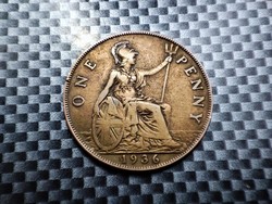 Egyesült Királyság 1 penny, 1936