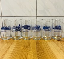 Magyar Államvasutak Budapest üveg pohár készlet