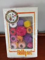 Retro Hungarian hobby set embroidery thread, needlework set