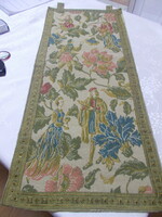 Beautiful antique scenic tapestry with handwork silk brocade seal