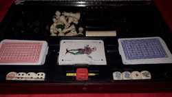Antique leather bag travel game chess - mill - card dice game package 23 x 36 cm as shown in the pictures
