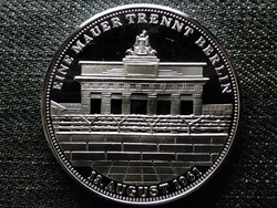 Németország 40 éves az NSZK A Berlini fal építése .925 ezüst érem PP (id48799)