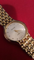 Old mikawa quartz women's watch untested with gold-plated steel strap as shown in the pictures