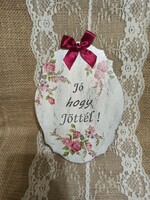 Unique hand decorated vintage style wooden welcome signs