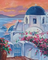 Santorini című festmény