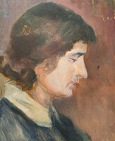 Női portré - olajfestmény