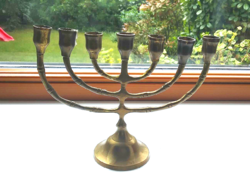 7 Branch copper menorah from Israel