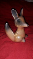 Old industrial art company gallery art deco iridescent glazed ceramic fox figure as shown in the pictures
