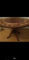 Inlaid table with antique spider legs