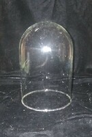 Üveg búra órafedő szoborfedő kandallóra asztali órá alkatrész 15 cm
