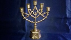 5-branch metal candle holder