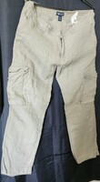 Extravagant h&m 100% linen beige trousers classic sporty size: 54 xxl premium quality