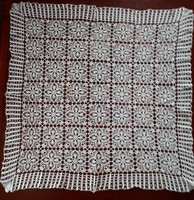 Crochet lace tablecloth made of stars