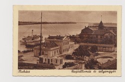 Mohács, Hajóállomás és selyemgyár. 357. sz. Weinstock, 1943.