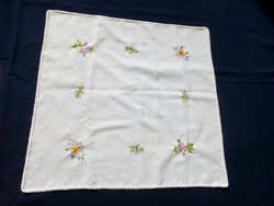 Embroidered tablecloth, Herend Victoria pattern, mint condition!
