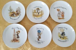 Holly hobby American vintage small decorative plates 6 pcs