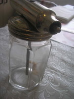 Antique art deco screw cover glass for drawing, etc. fixing holder + 2 different screw valves