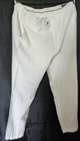 Extravagant 100% linen luca white pants classic elegant size: 54 xxl premium quality