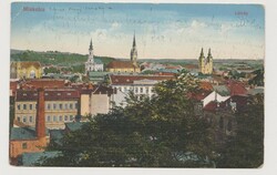 Miskolc(z), Látkép. 26. sz. Vasúti Lev.lap.árusítás, 1915. Postán futott.