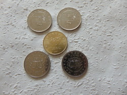 5 darab emlék 10 -20 - 50 forint fémpénz LOT !!! 06