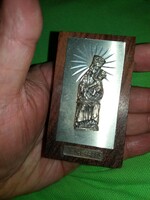 Old hiking memorial wooden and metal mini altar in Monte Cassino Italy according to the pictures