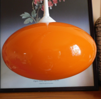 Retro glass space age lamp shade with new fixture