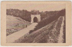 Az Abaligeti alagut bejárata. cca. 1925. Postán futott.