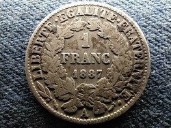 Franciaország Harmadik Köztársaság (1870-1940) .835 ezüst 1 frank 1887 A (id65386)
