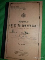 1939. Elemi népiskolai értesítőkönyv Major Lujza tanuló Szeged részére a képek szerint