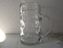 Huge glass beer mug (1 liter)