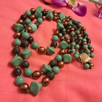Antique ceramic necklaces