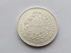 Ezüst 50 frank 1976.